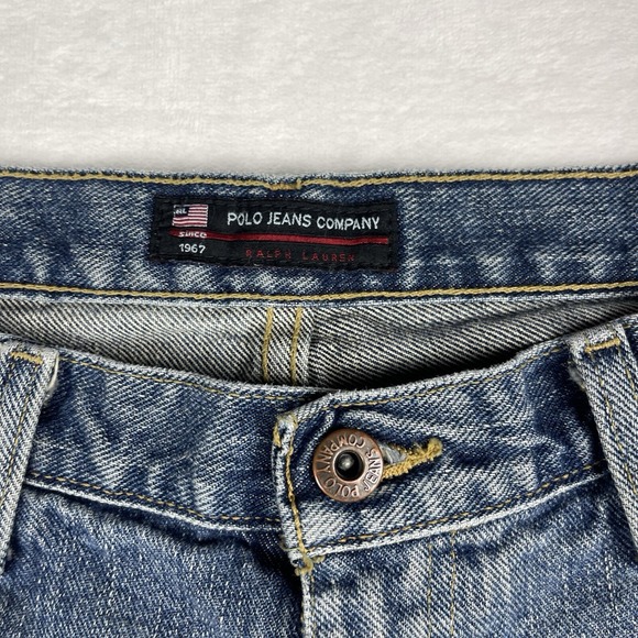 RALPH LAUREN Jeans Co Woodrow Straight Leg Denim Jeans Mens 36x30 Loose Wide Leg - Picture 3 of 14